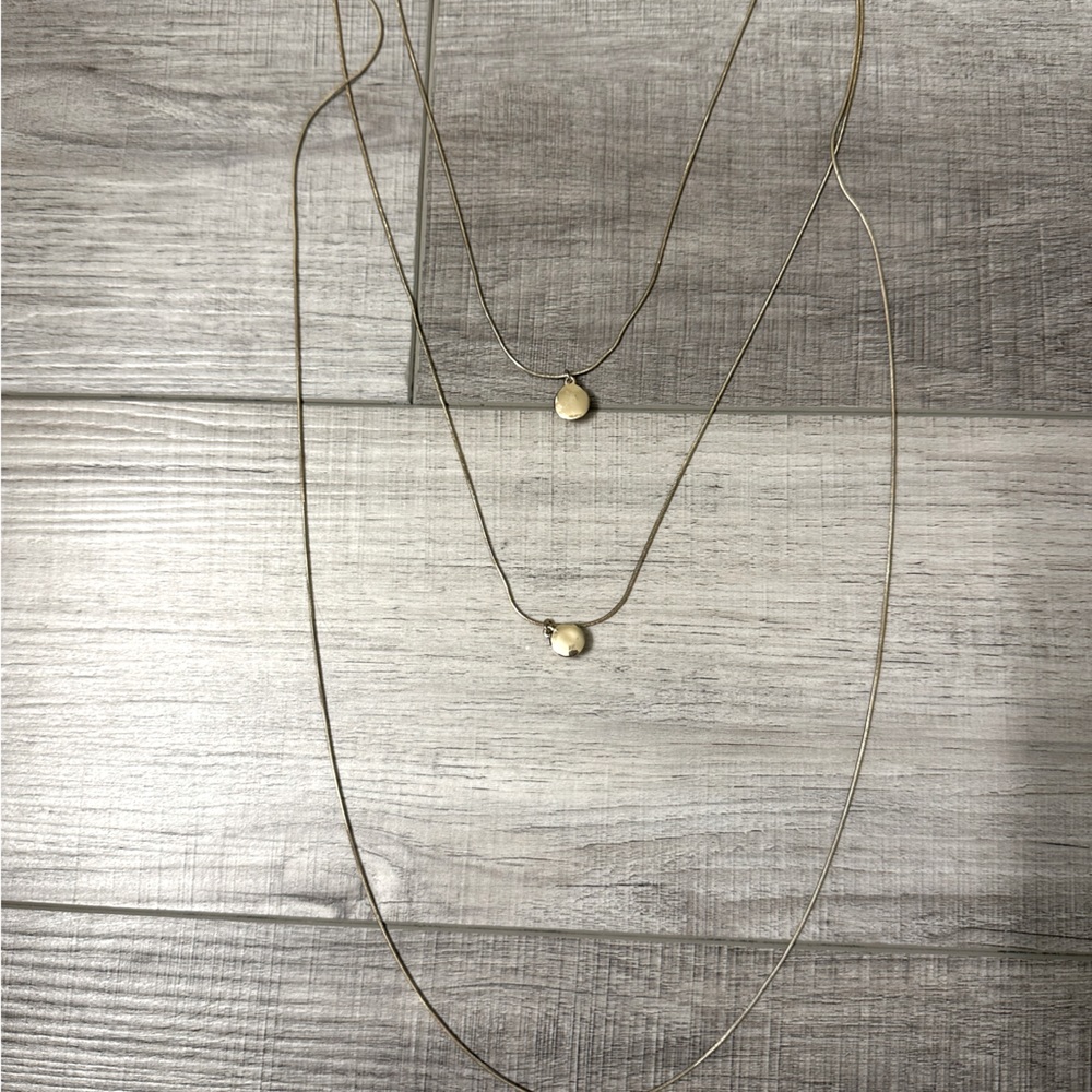 Express three tiered gold statement necklace - Picture 2 of 4